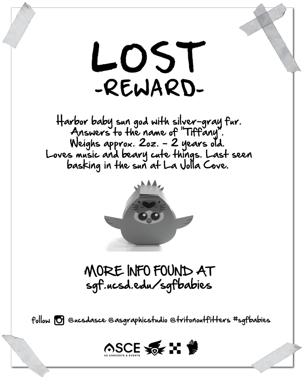 asgraphicstudio's tweet photo. Help! The Sun God Babies are lost! Clues are now posted on @ucsdASCE, @asgraphicstudio, &amp; @TritonOutfitter IG pages! https://t.co/VdYV5sig8R