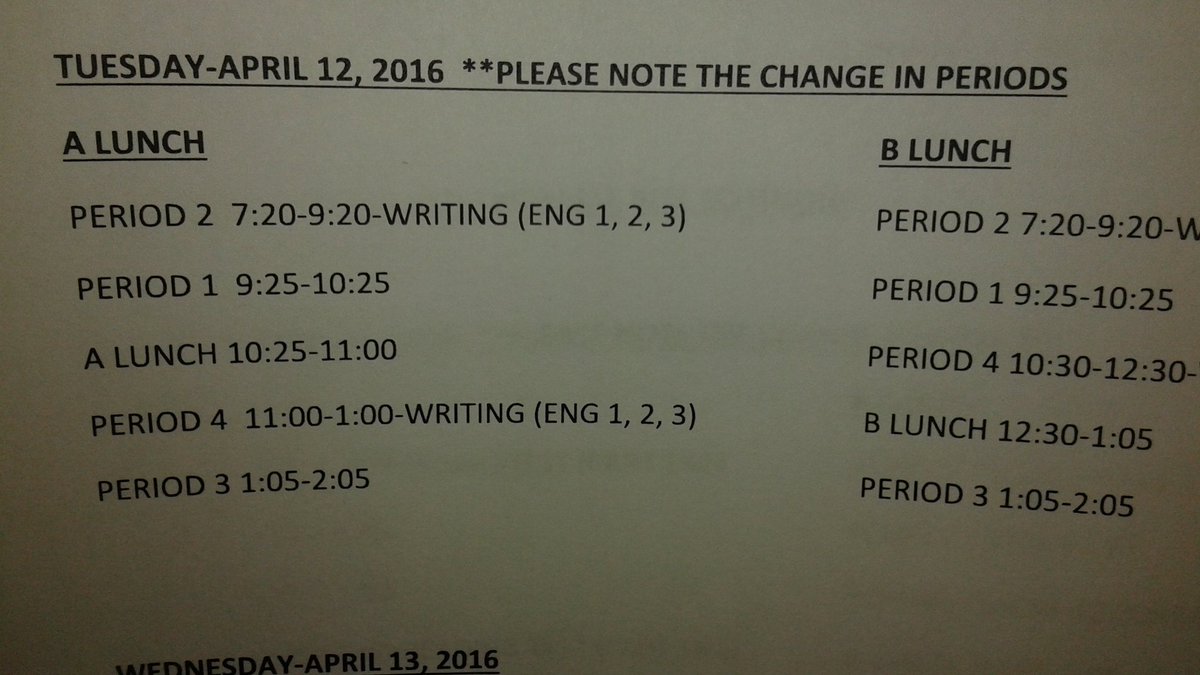 AFHootieOwl's tweet photo. AF Owls- Tuesday Illuminati err... I mean AzMerit test schedule. Lunch determined by 4th @AFHSStuCo @AguaFriaOwlsHS https://t.co/y9ELVAsm3h