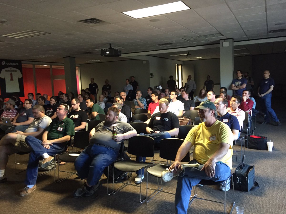 behemphi's tweet image. Over 90 people tonight for the config mgmt panel of demos at #austindevops!  Thanks for allowing me the time @Kasasa
