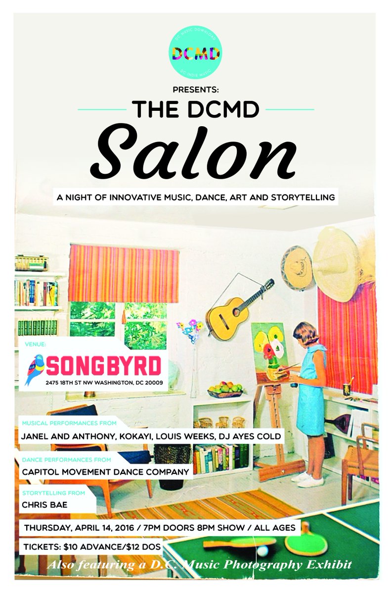 DCMUSICDOWNLOAD's tweet image. THURSDAY: Join us in celebrating DC's creative scene at Songbyrd. RSVP and buy tickets here: facebook.com/events/1570355…