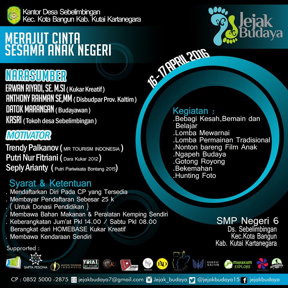 erwan_riyadi's tweet image. Festival Kampong MERAJUT CINTA SESAMA ANAK NEGERI bersama @jejakbudaya15 #KukarKreatif @WisataKukar