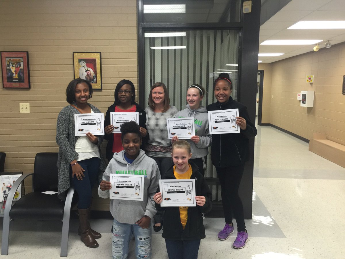 7th grade girls volleyball team is recognized for their fantastic season at tonight's board meeting.