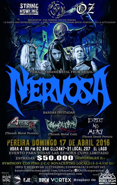Srt_Toloza's tweet photo. 17 de Abril NERVOSA en PEREIRA @HaroldSebasG @ELPENDULOMETAL @AggressiveMetal #EventosMetal #MetalColombia https://t.co/bTbe1ZiK1S