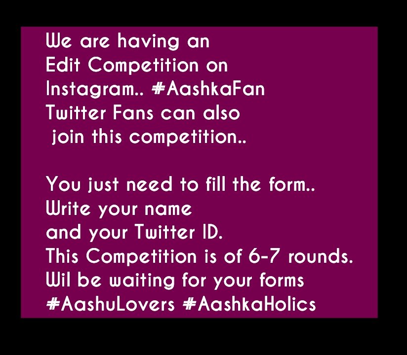 TeamAashkaG's tweet photo. #EditCompetition #AashkaFan 😍 
[Wil b giving u some theme. On dat u need 2 make an edit] #SendUsYourForm #Waiting 💞💕 https://t.co/ugLwb6mFER