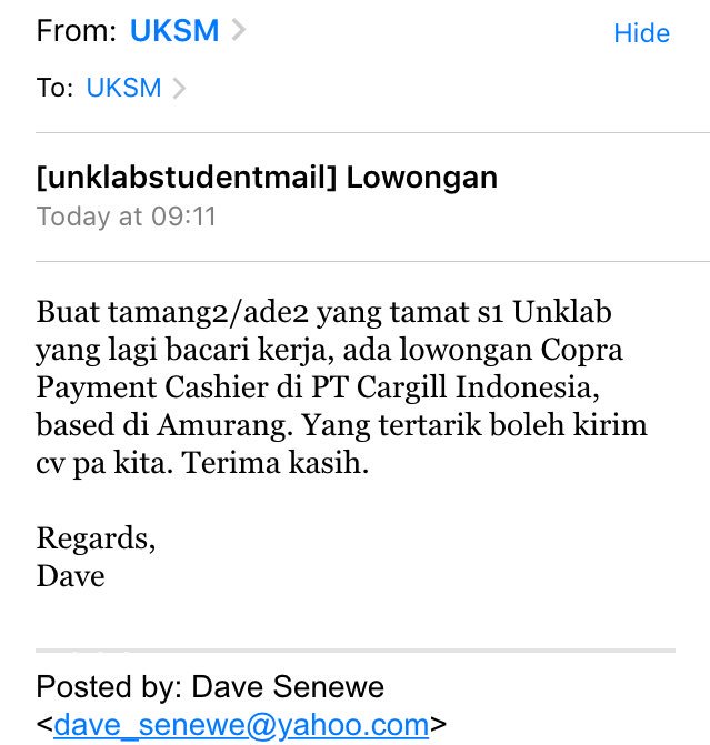 #UNKLABjobvacancies #unklabstudentmail