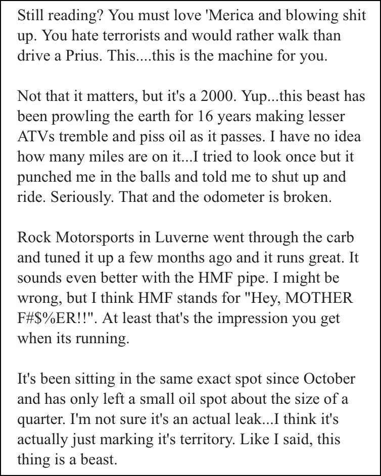 CloydRivers's tweet image. The greatest Craigslist ad of all time. (MUST READ). Merica.