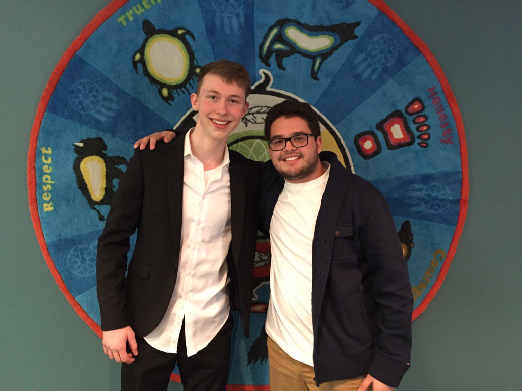 PeterAEducation's tweet photo. Student Trustees elect - Sam Morency (Mother Teresa) &amp; Sebastian Chavez-Cabrera (All Saints) @Whatsupstudents https://t.co/e39o6onhub