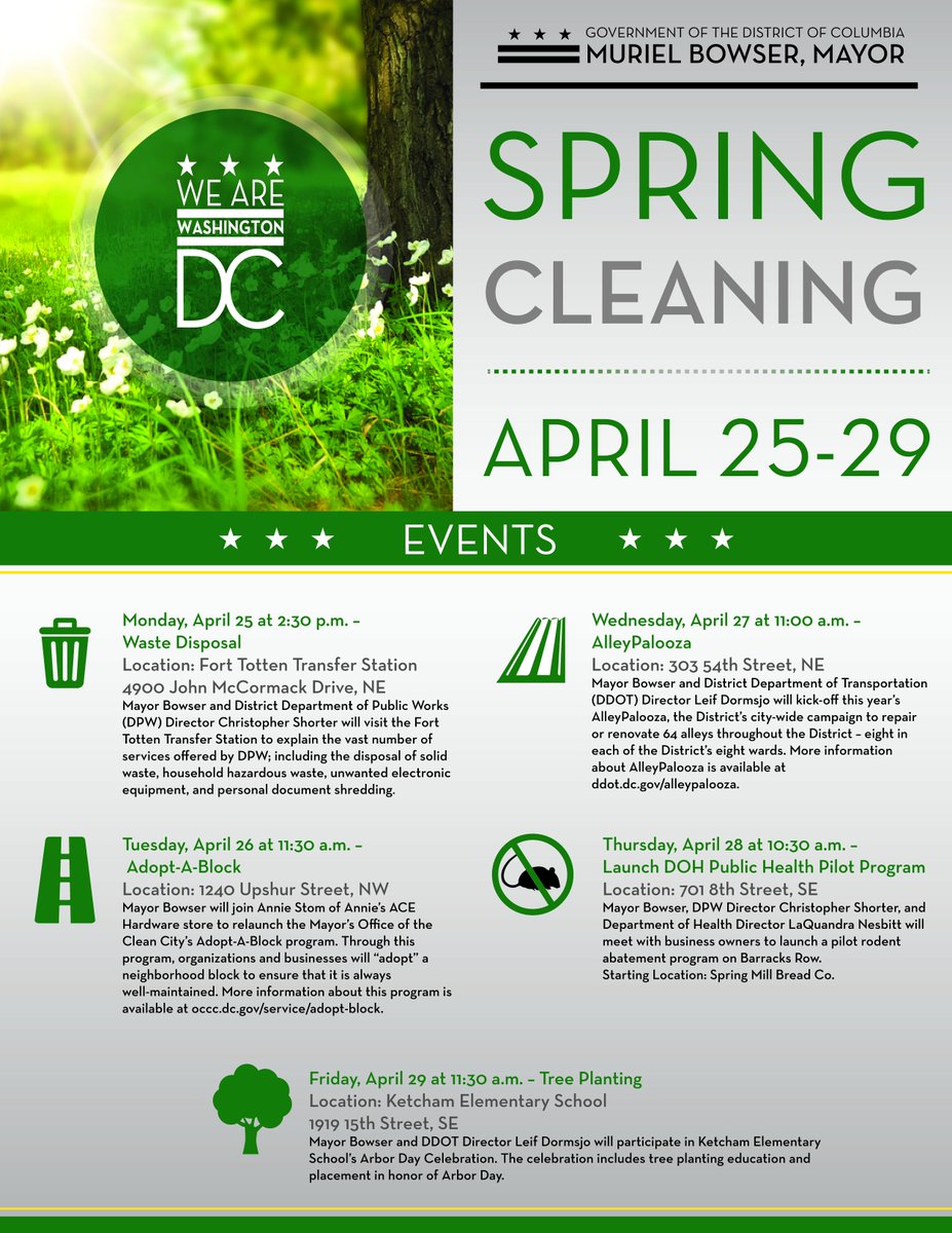 This was our second stop on the District-wide spring cleaning campaign. Do your part to keep DC clean! #CleanDC