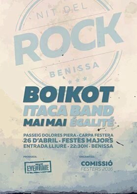 caparrarock's tweet photo. Concert a la Marina #Benissa amb:@maimaioficial @BOIKOTBAND @ItacaBand @Egaliteoficial @rockalamarina https://t.co/4CEwC3lajB