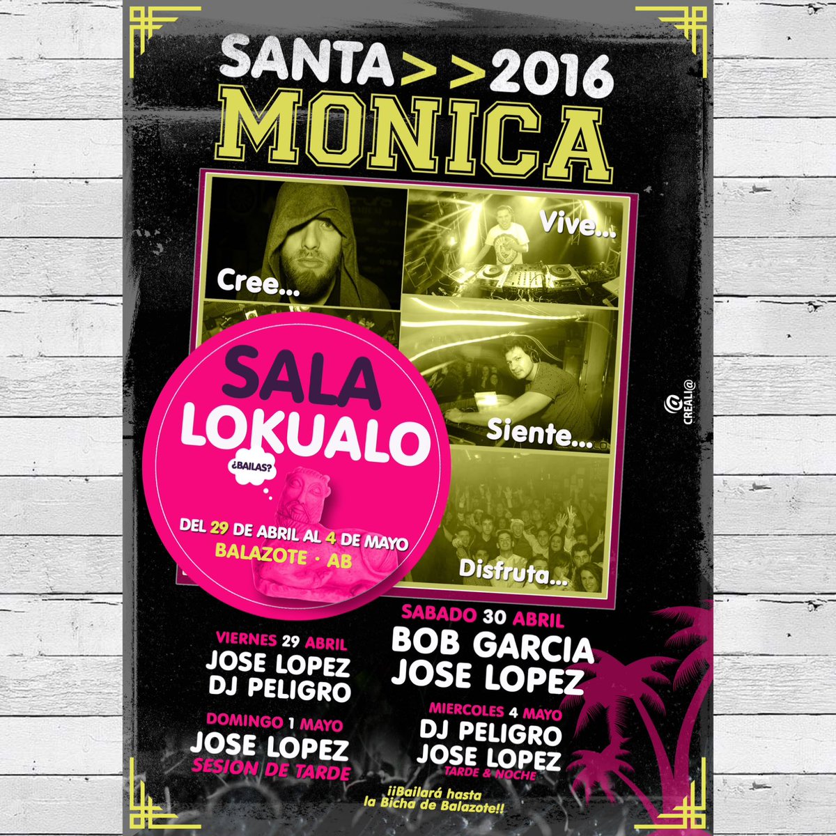 Llegan las fiestas mayores en honor a Santa Mónica!! <a href="/djbobgarcia/">Bob Garcia</a> <a href="/djjoselopez/">Jose Lopez</a> <a href="/DjPeligrodeejay/">Dj Peligro</a> , prepárate !!