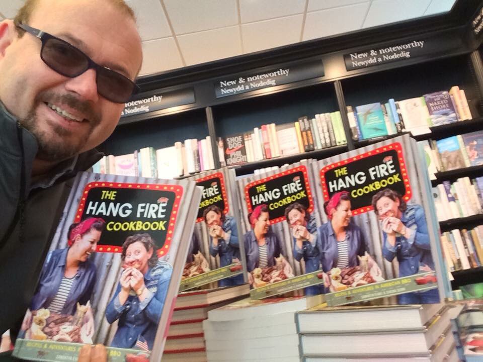 hangfirebbq's tweet photo. The #HangFireCookBook is available in an actual shop!! @Waterstones Cardiff we are coming for ya on launch day 05/05 https://t.co/3MN9blMoTP