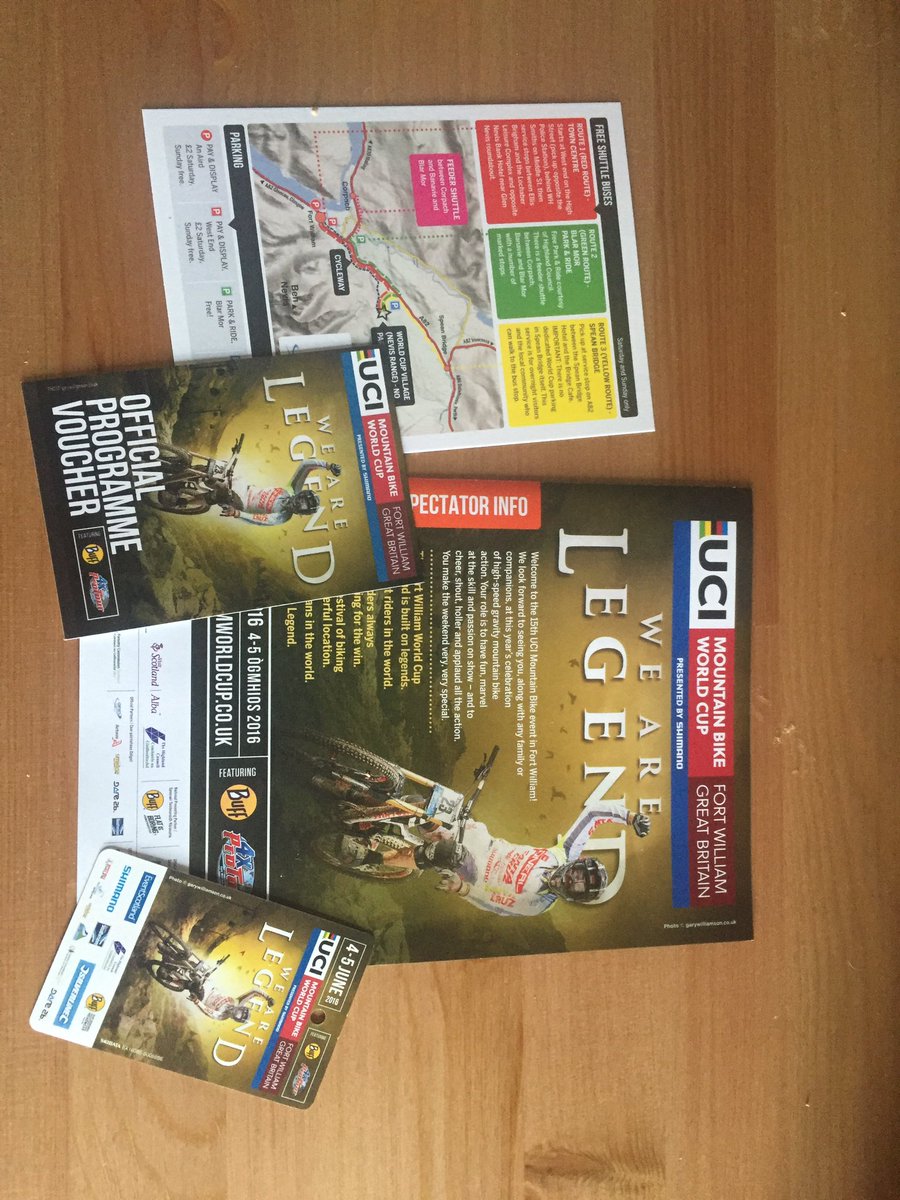 Tickets arrived for <a href="/StevePeat/">steve peat</a> last ever <a href="/UCI_MTB/">UCI MTB</a> WC! <a href="/VisitScotland/">VisitScotland</a> road trip again with <a href="/cbmeryri/">CBME</a>