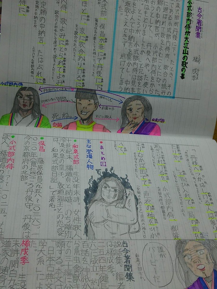 WorkerHello's tweet image. 私の古典ノート馬鹿みたいっすね。