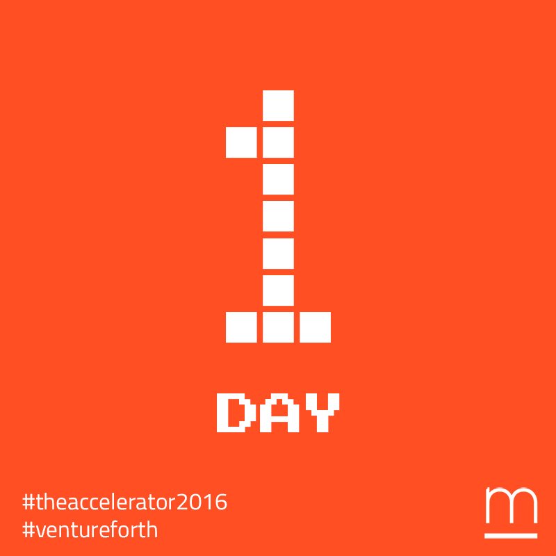 metavallon's tweet photo. Only 1 day left to join #TheAccelerator2016 – Submit your exhilarating #startup at: https://t.co/oOpqmVB2Zs https://t.co/S3NNwODYKR
