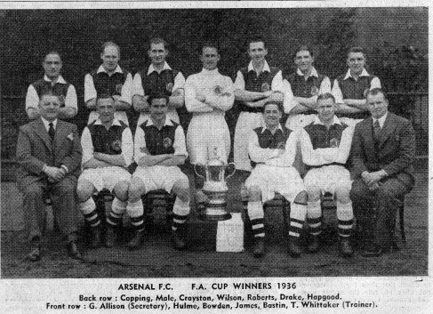 Fascinating Historical Picture of Arsenal F.C. in 1936 