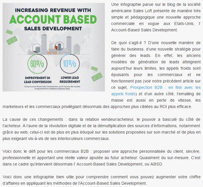 FranckyPedia's tweet image. Découvrez l&apos;Account-based sales development ! bit.ly/1reXFTG v/@Sparklane_fr #accountbasedsalesdevelopment