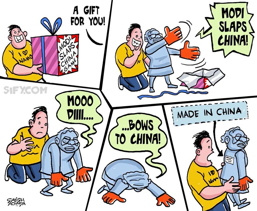 ThePosterWall's tweet image. #ModiSlapsChina