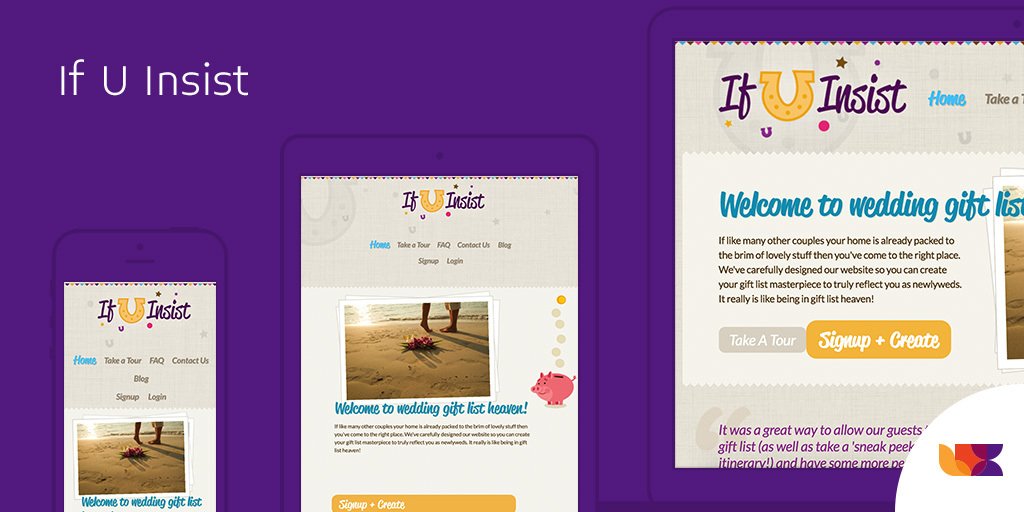 madebylux's tweet photo. Launched! If U Insist wanted an online gift list service for wedding gifts.. 

Read more: https://t.co/jFB3L7qOHI https://t.co/htB7NGiRyh