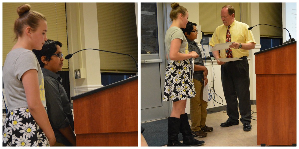 WestChesterASD's tweet image. These #ExtonES students did a great job representing their school at last night’s #SchoolBoard meeting!