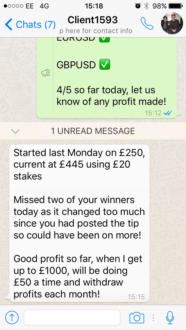 DiddyDrip's tweet photo. 4/5 so far today, great profits again! Looking like a good week! Get involved whilst you can and message for info! https://t.co/GRrqf11fRu
