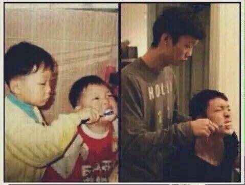 Siblings goal! ❤ So sweet! #iKON #BOBBY and his brother then and now..Distance never tear them apart👬

V: O2BOB_BY