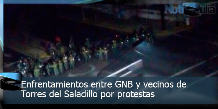 Los enfrentamientos entre #GNB y las Torres del Saladillo por protestas +Fotos/Vídeos 
bit.ly/1NOYgQX