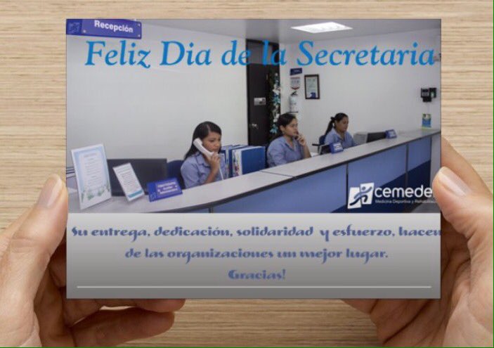 Cemeder's tweet photo. Les  deseamos qun muy feliz día a todas las secretarias que hacen de su labor un arte dentro de cada organización. https://t.co/tLnDD0l0SH
