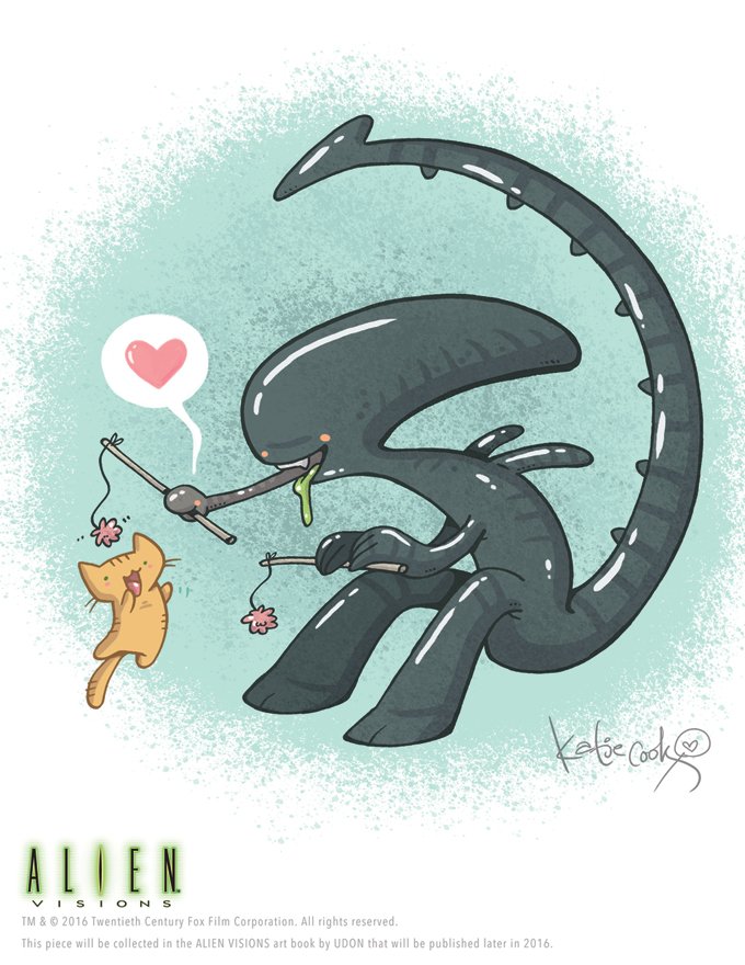 Explore the world of cute xenomorph art for your sci-fi art fix