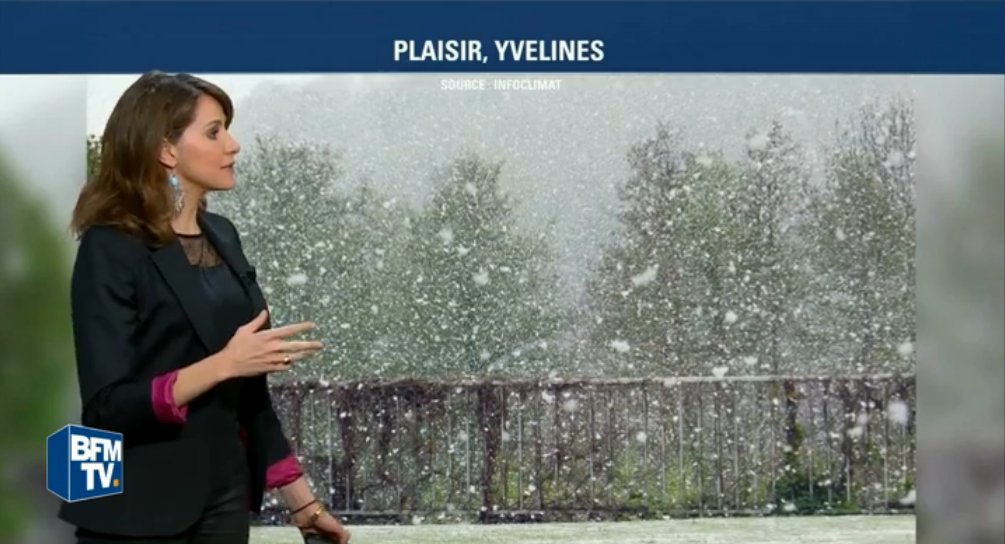 BFMTV's tweet photo. VIDEO - De la neige fin avril? Fanny Agostini vous explique pourquoi https://t.co/UftHAu4lrJ https://t.co/EWO8IIJfZK