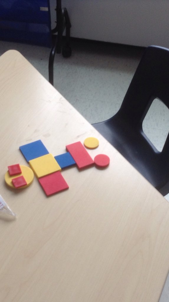 taggart_heather's tweet photo. Exploring with 2D shapes to make our shape pictures! #2Dshapes, #shapepictures, #BerylFord, #MathFun https://t.co/zeSpYcCox6