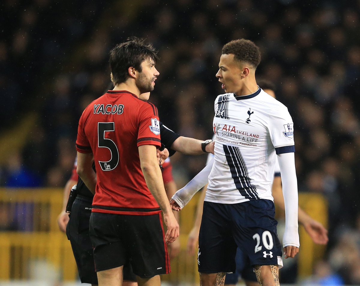 Coral's tweet image. BREAKING: Dele Alli charged for violent conduct for his punch on Yacob. Surely everyone gets one free hit at Yacob?