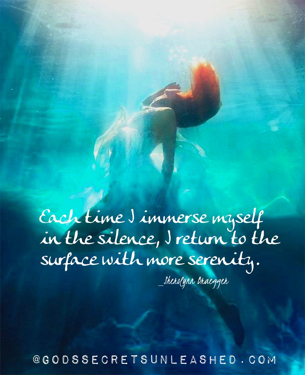 sbraegger11's tweet photo. "Each time I immerse myself in the silence, I return to the surface with more serenity." #meditation #enlightenment https://t.co/uPywzyF7pZ