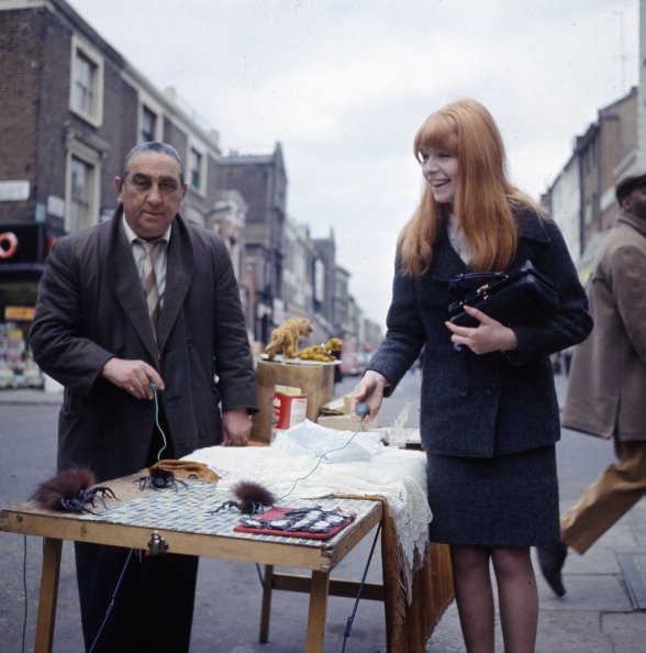 Jane Asher at Portobello Road market in 1966.