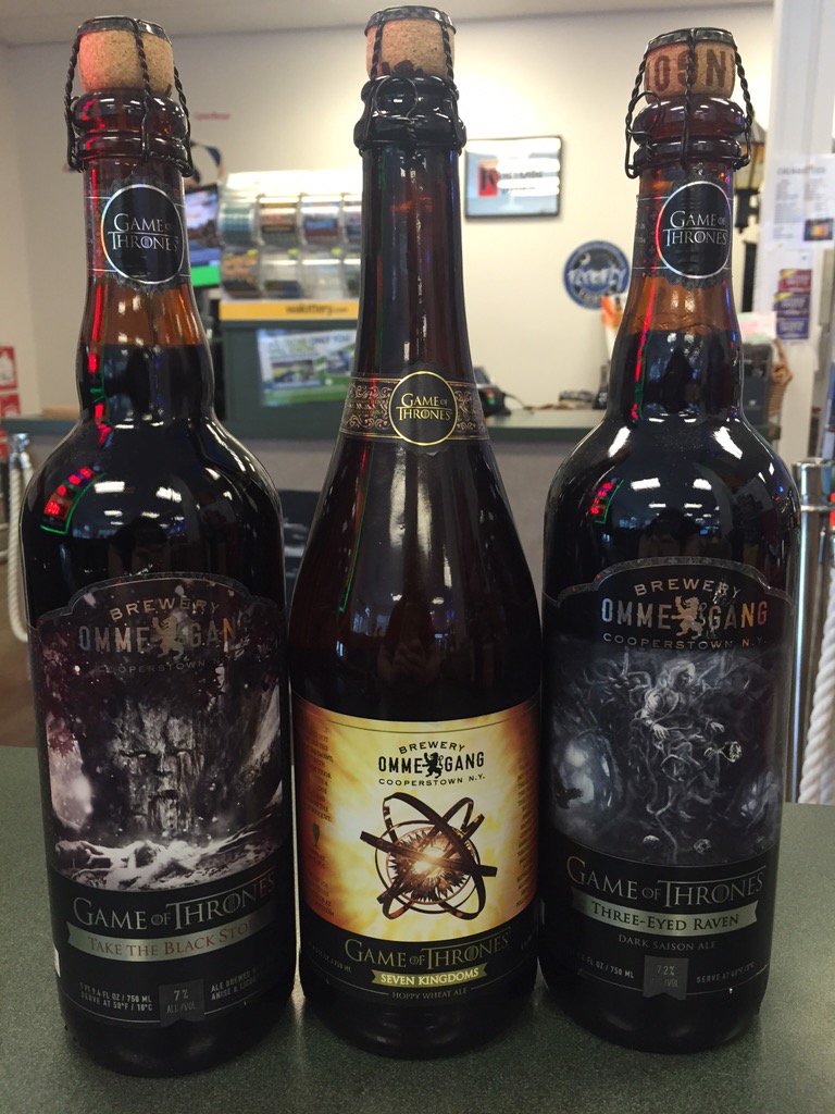 BobsLiquors's tweet photo. I found some Ommegang GoT Seven Kingdoms in the back yesterday. Need something to drink tonight?#GoTSeason6 https://t.co/Vf7nLcwYEK