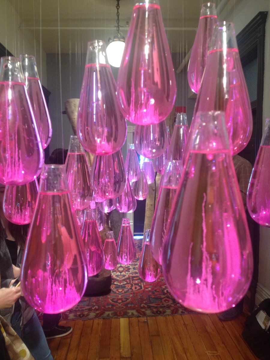 cdninteriors's tweet photo. Michaela Macleodโs chemical garden in glass pods at #growOp2016 https://t.co/9yYcqhMHWz