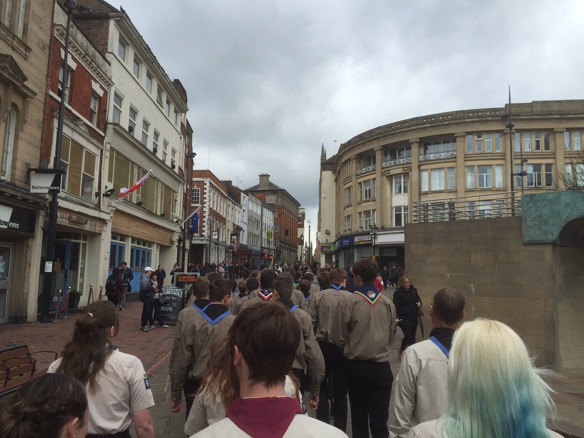 <a href="/ScoutDerbyNorth/">Derby North District</a> out in force for our #tradional #Derby #StGeorge Parade. Thanks to our DC <a href="/StephArgyle/">Stephanie Argyle</a> too