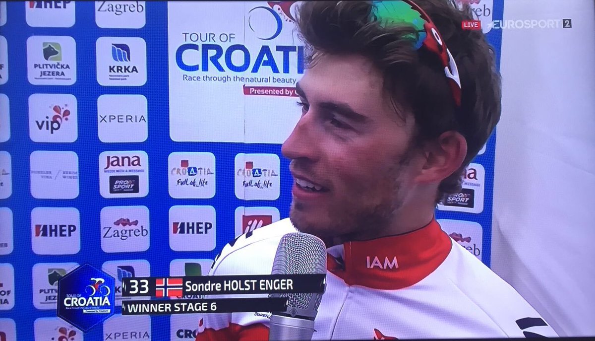 IAM_Cycling's tweet image. #TourOfCroatia #TeamIAM 
Media time for the winner of the stage
#congrats Sondre