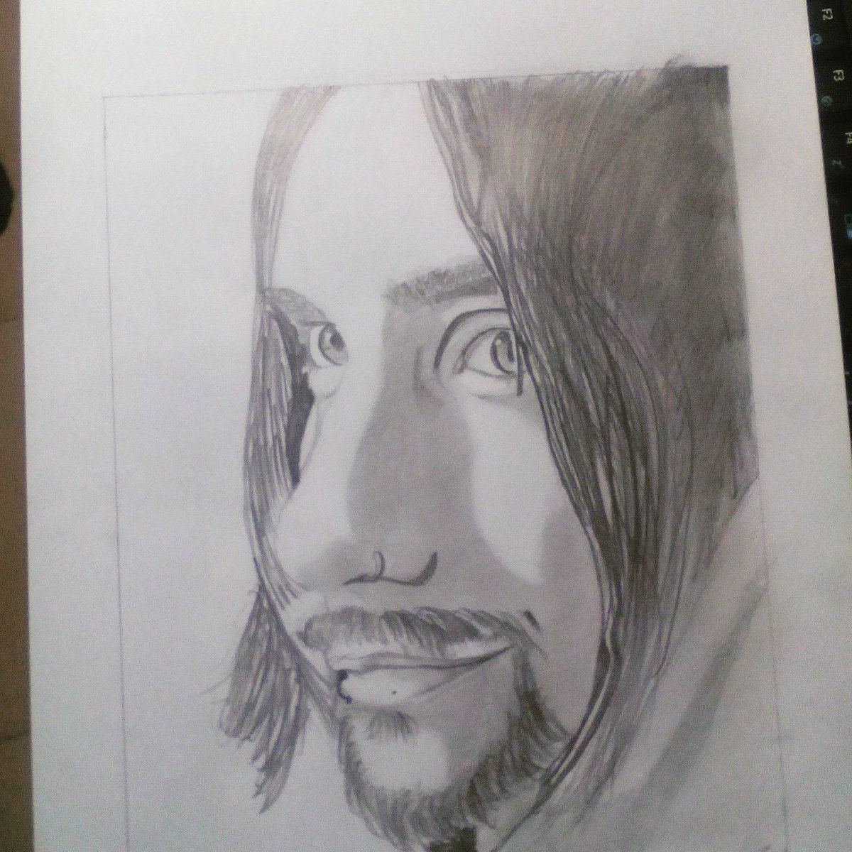 Dibujando a mi gran compañero jesus