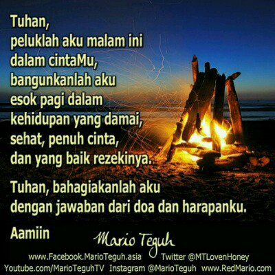 marioteguh's tweet image. Katakanlah Aamiin atau Retweet, jika doa malam ini adalah doa Anda juga. Love you! ☺☺☺