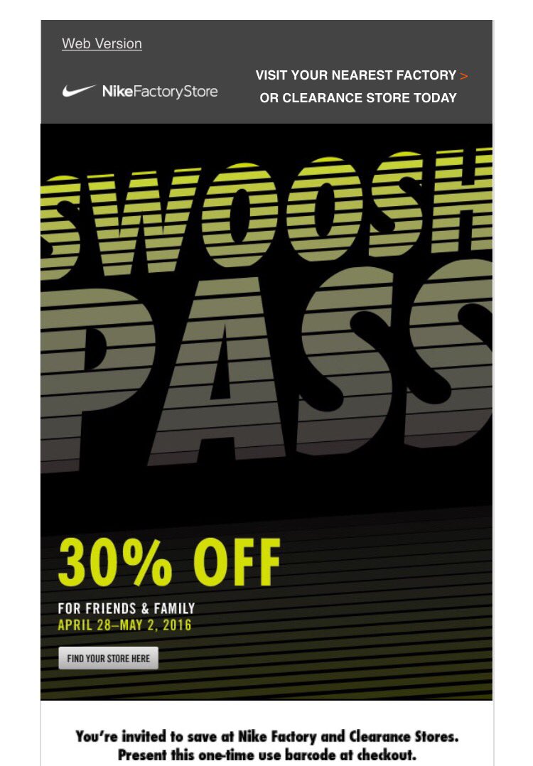 nike friends and family coupon