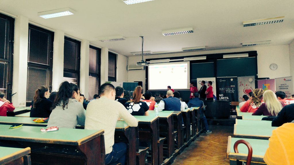 ICTHubBgd's tweet image. Prezentacija rešenja timova @MatHackathon 
Željno iščekujemo pobednika :) #mathackathon #apps