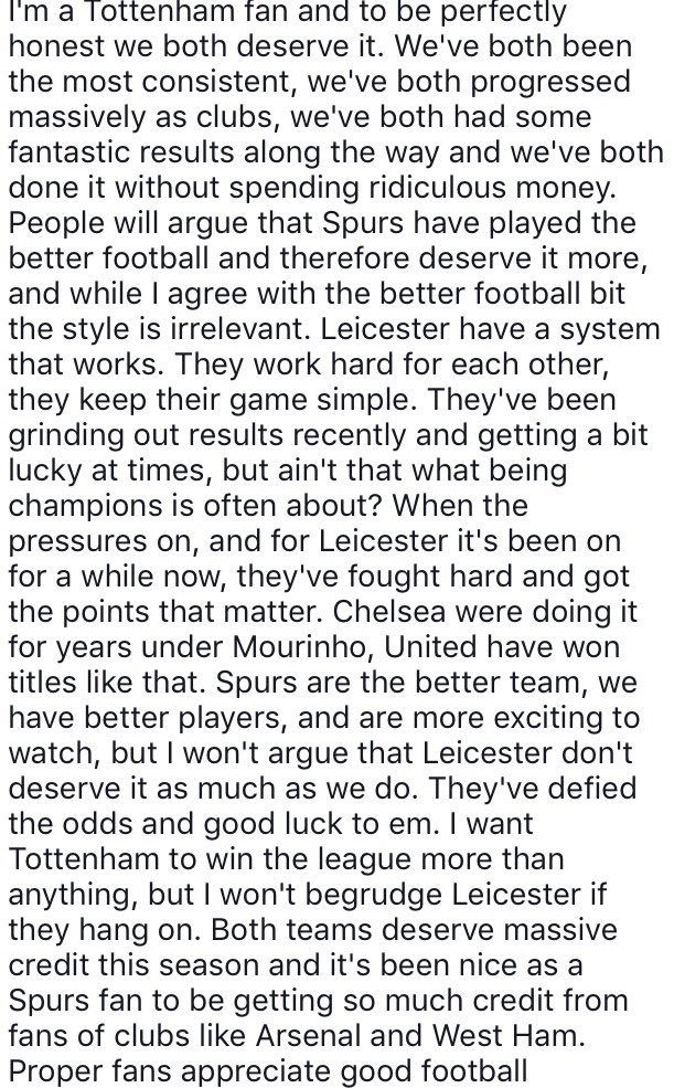 MrFilipeOrlando's tweet photo. My thoughts on the Premier League as a die hard Tottenham fan! https://t.co/zufffr5dUV