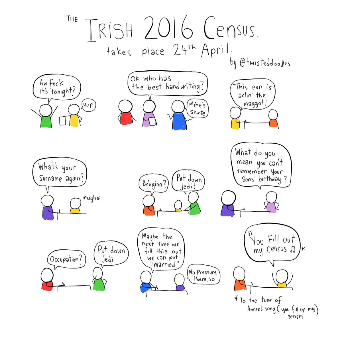 twisteddoodles's tweet image. Almost time for us to fill out our census!! I shouldn't be excited!#Census2016