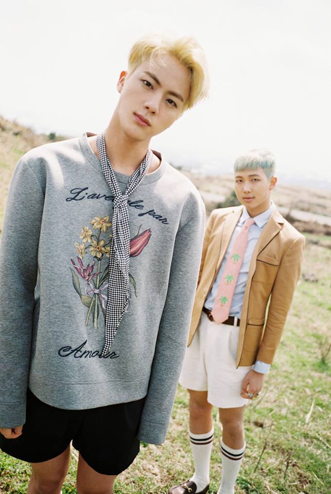 JIN #BTS 160425 Young Forever Night #JIN GUCCI Floral Embroidered