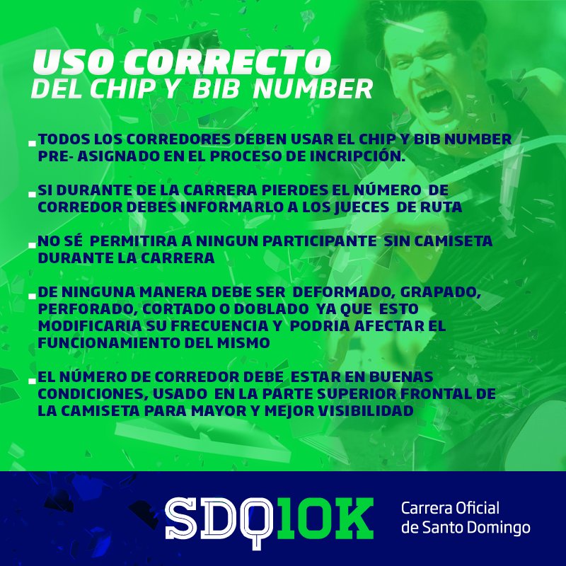 SDQ10K's tweet photo. evita problemas durante la carrera , sigue estas instrucciones #SDQ10k #SDQ6k #LaCiudadSeraTuya https://t.co/qhleOd29Xd