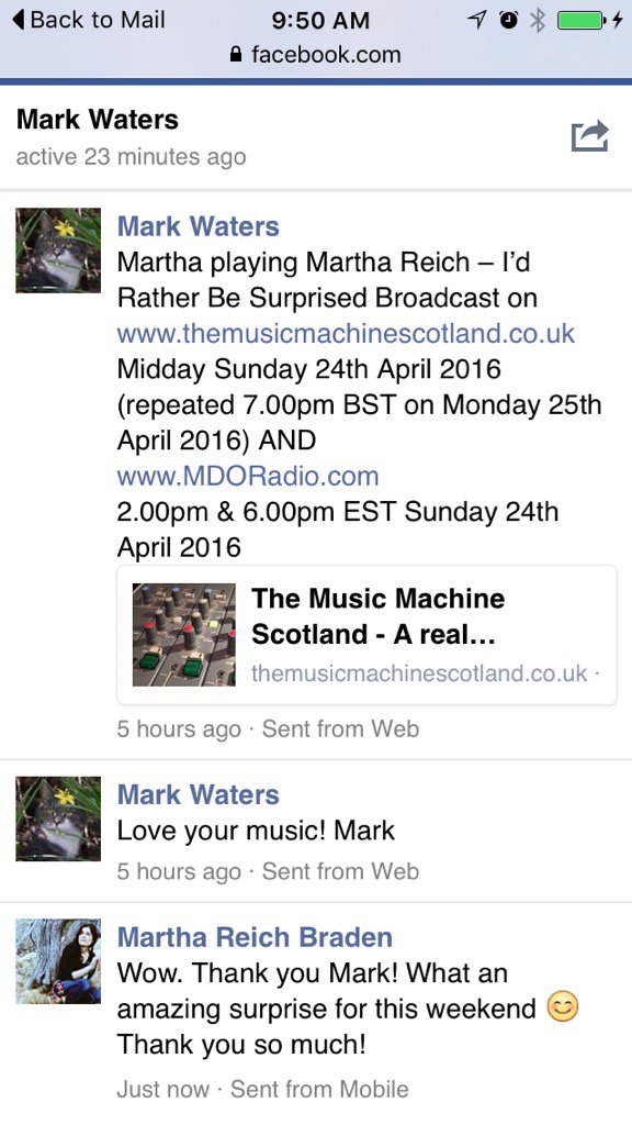 ReichBraden's tweet photo. Woke up to this message of being on the radio https://t.co/V3KQfCYqoP and https://t.co/2ydsy4zquZ #thanks #markWater https://t.co/agMx805muJ