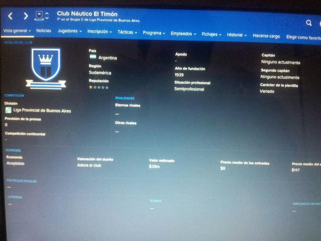 TimonFutbol's tweet image. Ahora podes dirigir al #TimonFC en el #Fm2016. El que llegue a Primera se gana la camiseta 😃
