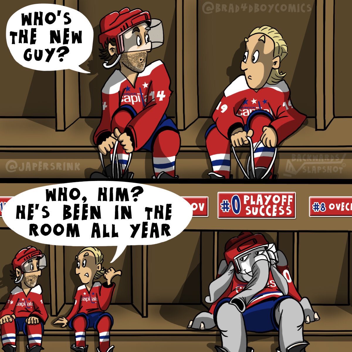 Today, #Caps hoping to healthy scratch "new guy" and keep him there for the rest of the playoffs...