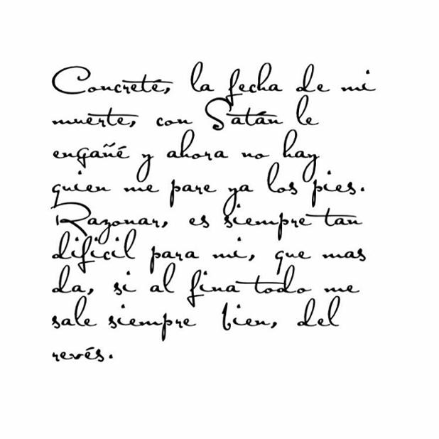 Concreté la fecha de mi muerte con Satán..