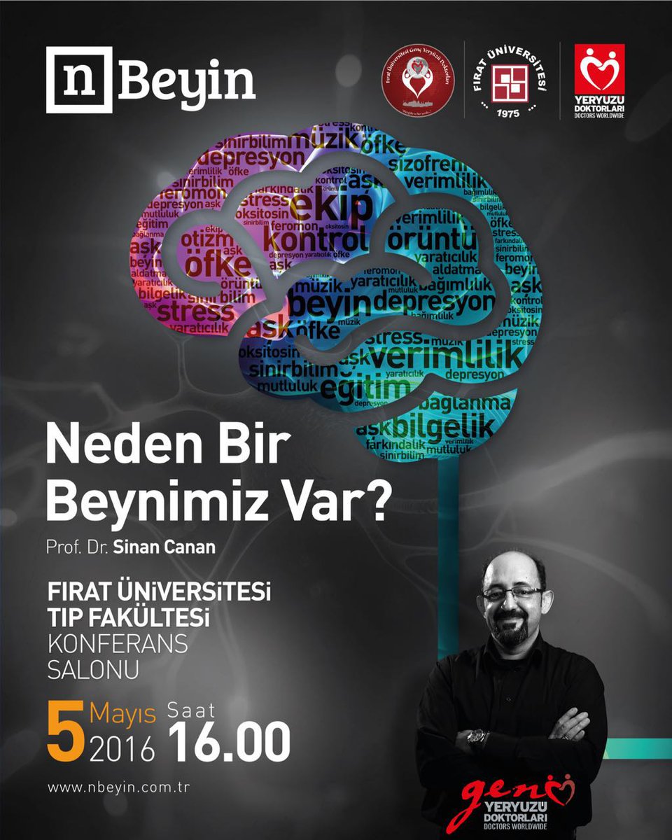 📢'Neden bir beynimiz var?' isimli konferansımız için geri sayım başladı!!
5 Mayıs'ta hepinizi bekliyoruz☺